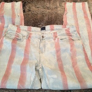 “Ai” Faded Red Stripe Authentic Icon Skinny Jeans *Size 31*